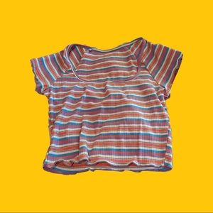 Colorful striped crop top